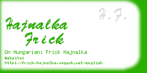 hajnalka frick business card